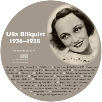 Ulla Billquist Främling Med Svarta Ögon (Heimweh Kennt Kein Zigeuner)