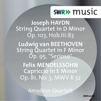 Amadeus Quartet String Quartet No. 11 in F Minor, Op. 95, "Serioso": I. Allegro con brio