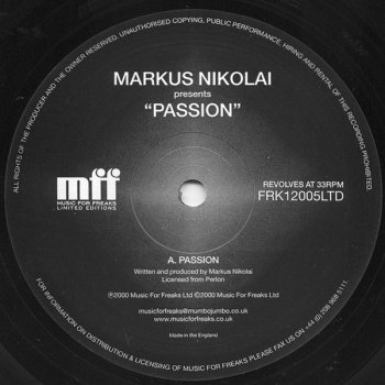 Markus Nikolai Passion - Freaks Return Of The Blu Meany Vocal