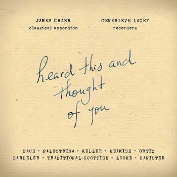 Genevieve Lacey feat. James Crabb & Diego Ortiz Recercada Primera (Arr. James Crabb and Genevieve Lacey)