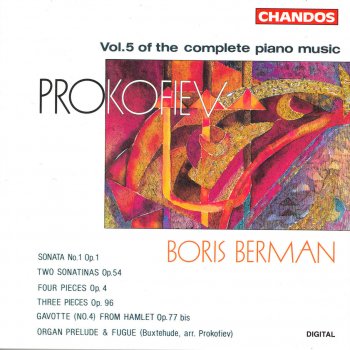 Boris Berman 4 Pieces, Op. 4, No. I. Reminiscenses