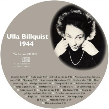 Ulla Billquist Tango Zigeuner
