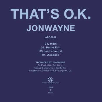 Jonwayne That's O.K. (Radio Edit)