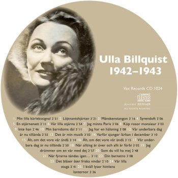 Ulla Billquist Jäg Drommer Om En Vår Med Dej (White Christmas)
