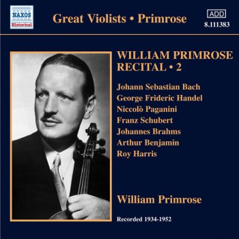 Arthur Benjamin, William Primrose & Vladimir Sokoloff Viola Sonata: I. Elegy