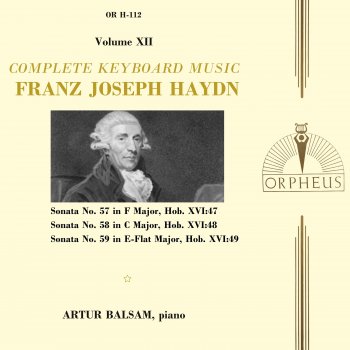 Franz Joseph Haydn feat. Artur Balsam Sonata No. 59 in E-flat Major, Hob. XVI.49: I. Allegro