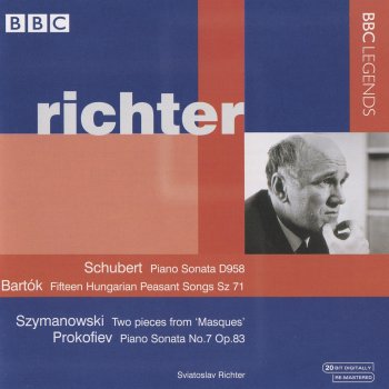 Sviatoslav Richter Piano Sonata No. 7 in B flat major, Op. 83: II. Andante caloroso - Poco piu animato - Piu largamente - Un poco agitato