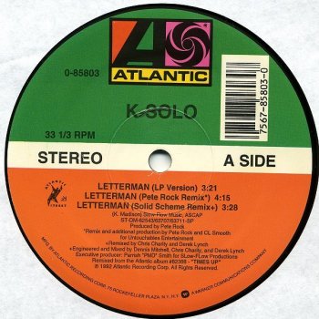 K-Solo Letterman (Pete Rock remix)