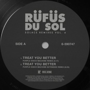 RÜFÜS DU SOL Treat You Better (Purple Disco Machine Remix)