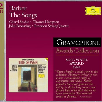 Samuel Barber, Thomas Hampson & John Browning Songs: There's Nae Lark - Moderato