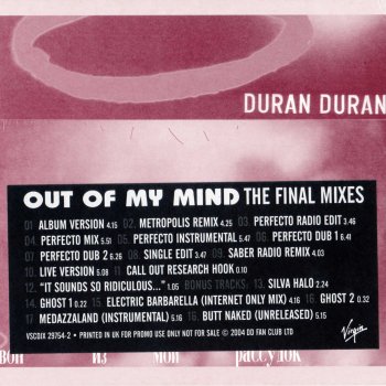 Duran Duran Out of My Mind (call out research hook)