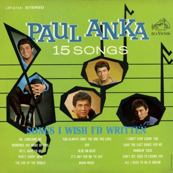 Paul Anka It's Not for Me to Say