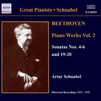 Artur Schnabel Piano Sonata No. 20 in G Major, Op. 49, No. 2: I. Allegro Ma Non Troppo