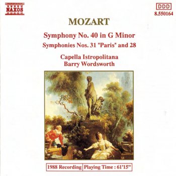 Wolfgang Amadeus Mozart Symphony No. 40 in G minor, K. 550: Minuetto: Allegretto