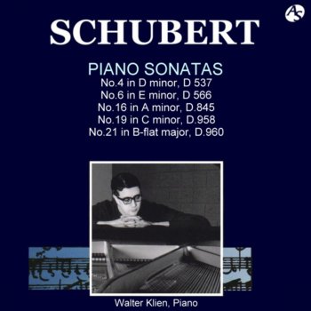 ワルター・クリーン ピアノ・ソナタ 第4番 ニ短調 D.537/第2楽章:アレグレット・クアージ・アンダンティーノ