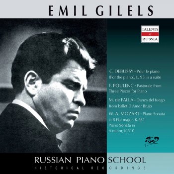Emil Gilels 3 Pièces, FP 48: No. 1, Pastorale (Live)