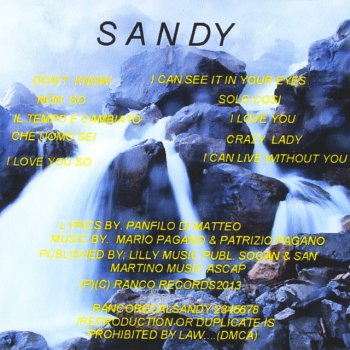 Sandy I Can Live Without You