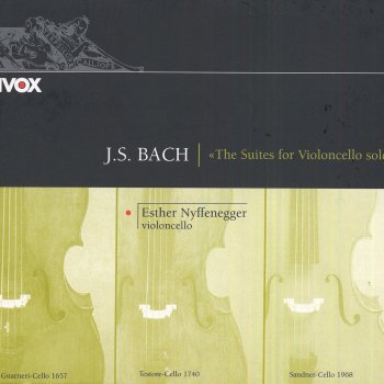 Johann Sebastian Bach feat. Esther Nyffenegger Cello Suite No. 2 in D Minor, BWV 1008: IV. Sarabande