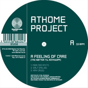 Athome Project feat. Röyksopp A Feeling of Care - Første nøtt til Röyksopp: Mer (100 km/t)