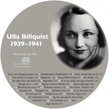 Ulla Billquist Melodi D'amour (Kärlekens Melodi)