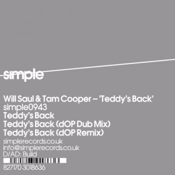 Will Saul feat. Tam Cooper Teddy's Back