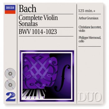 Johann Sebastian Bach, Arthur Grumiaux & Christiane Jaccottet Sonata for Violin and Harpsichord, in G, BWV 1019a: 2. Adagio