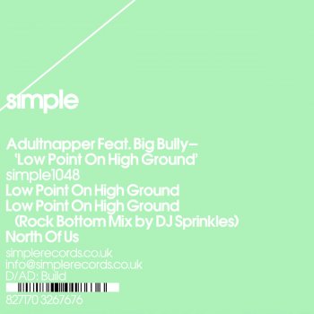Adultnapper feat. Big Bully & DJ Sprinkles Low Point On High Ground - DJ Sprinkles Rock Bottom Mix
