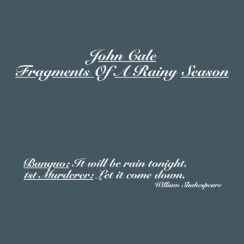 John Cale Fear (Is a Man's Best Friend) (Fragments)