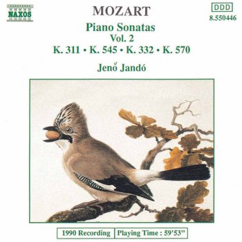 Wolfgang Amadeus Mozart, m/Jenö Jand, piano Piano Sonata No. 9 in D Major, K. 311: II. Andante con espressione