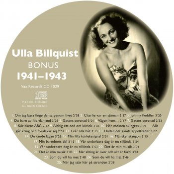 Ulla Billquist Bonus: Det Är Min Musik /Tagning A/