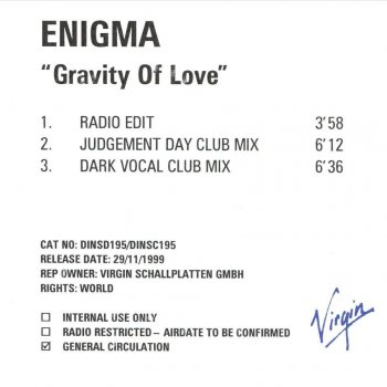 Enigma Gravity of Love (Radio Edit)