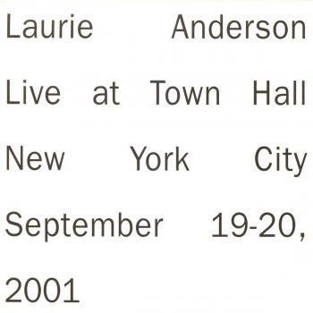 Laurie Anderson Pieces and Parts (Live)