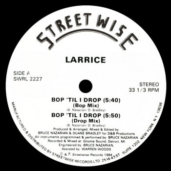 Larrice Dub 'Til U Drop - Bonus Dub Beats