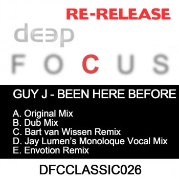 Guy J Been Here Before - Original Mix