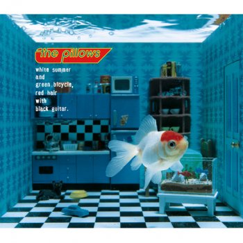 the pillows white summer and green bicycle, red hair with black guitar.