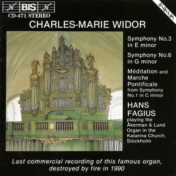Hans Fagius Organ Symphony No. 6 In G Minor, Op. 42, No. 2 : II. Adagio