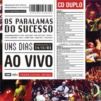 Os Paralamas Do Sucesso feat. George Israel Ela Disse Adeus - Ao Vivo