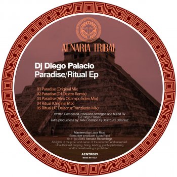 DJ Diego Palacio feat. Alex Ocampo Paradise - Alex Ocampo Eden Mix