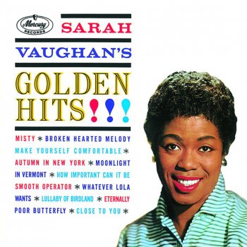 Sarah Vaughan Tenderly (1954 Studio Version)