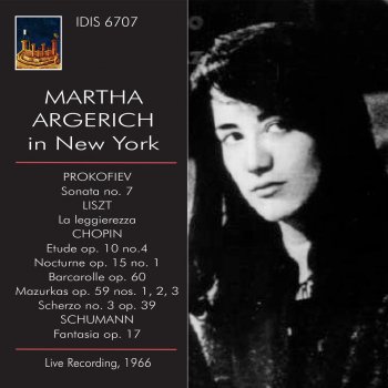 Martha Argerich 3 Études de concert, S. 144: No. 2 in F Minor "La leggierezza" (Live)