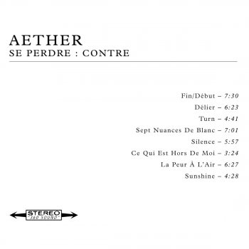 Aether La peur à l'air
