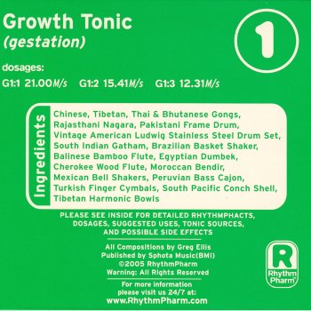 Исполнитель Greg Ellis, альбом Rhythm Pharm: Growth
