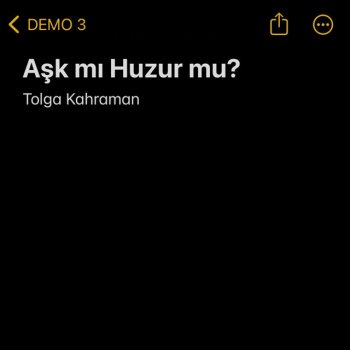 Tolga Kahraman Aşk mı Huzur mu?