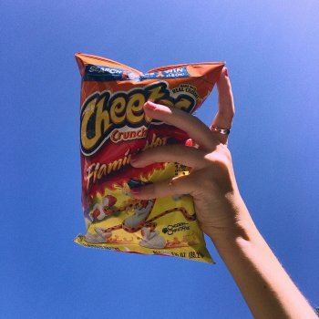 Clairo Flaming Hot Cheetos