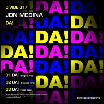 Исполнитель Jon Medina, альбом Da!
