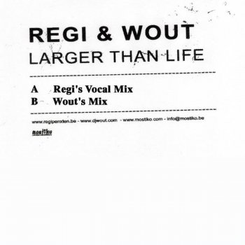 Regi, Caren Meynen & Wout Larger Than Life - Regi's Vocal Mix