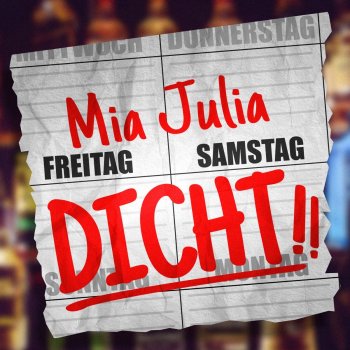 Mia Julia Freitag Samstag Dicht