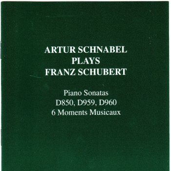 Artur Schnabel Sonata for Piano No. 20 in A, D959: II. Andantino