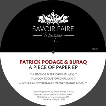 Patrick Podage A Piece of Paper (Original Mix)