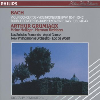 Johann Sebastian Bach, Arthur Grumiaux, Heinz Holliger, New Philharmonia Orchestra & Edo de Waart Concerto for Violin, Oboe, and Strings in D minor, BWV 1060: 1. Allegro